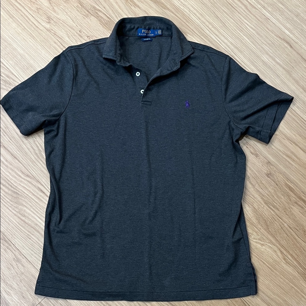 Polo by Ralph Lauren Men's Polo Shirt in Dark Gray Classic Fit size L